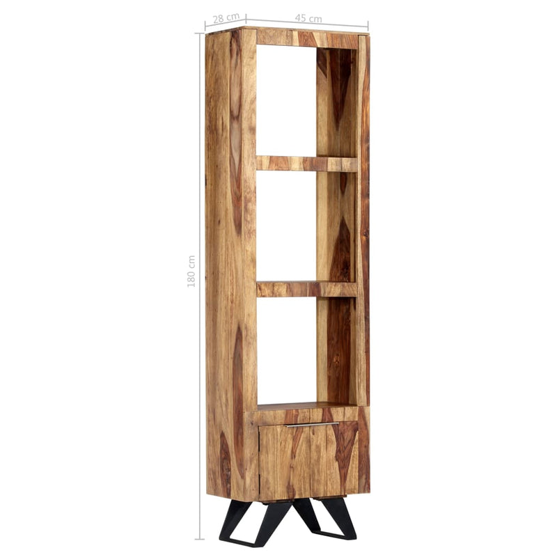 Dealsmate  Highboard 45x28x180 cm Solid Sheesham Wood