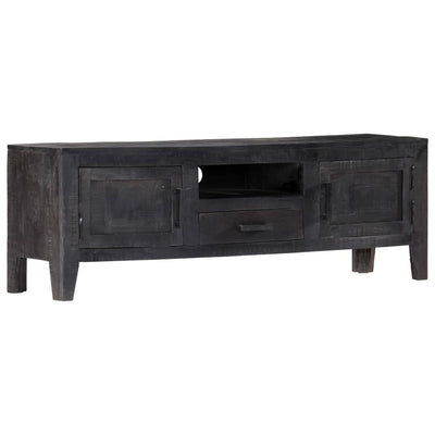 Dealsmate  TV Cabinet Black 118x30x40 cm Solid Mango Wood