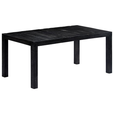 Dealsmate  Dining Table Black 180x90x76 cm Solid Mango Wood