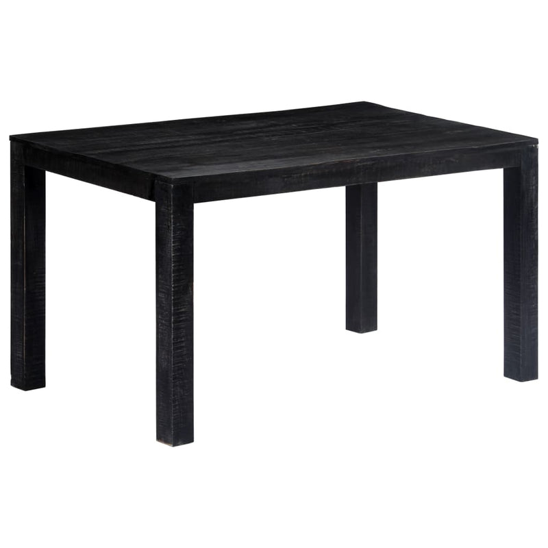 Dealsmate  Dining Table Black 140x80x76 cm Solid Mango Wood