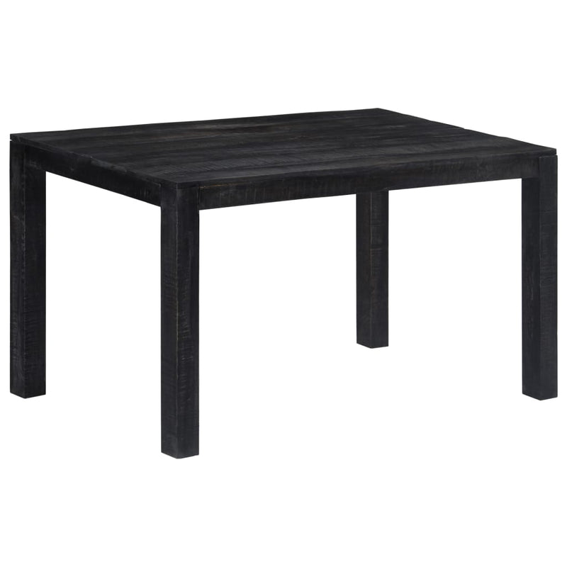 Dealsmate  Dining Table Black 140x80x76 cm Solid Mango Wood