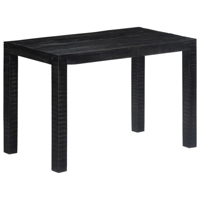Dealsmate  Dining Table Black 118x60x76 cm Solid Mango Wood