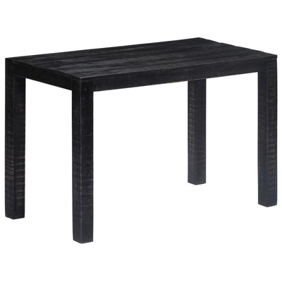 Dealsmate  Dining Table Black 118x60x76 cm Solid Mango Wood