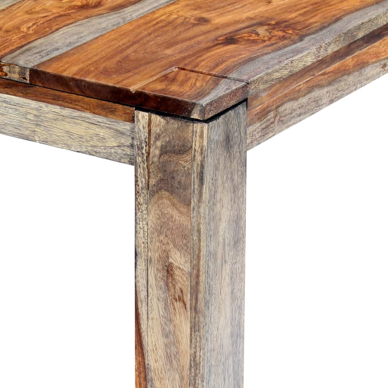 Dealsmate  Dining Table Grey 140x70x76 cm Solid Sheesham Wood
