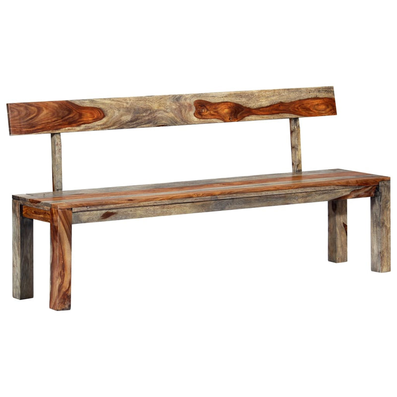 Dealsmate  Bench 160 cm Grey Solid Sheesham Wood