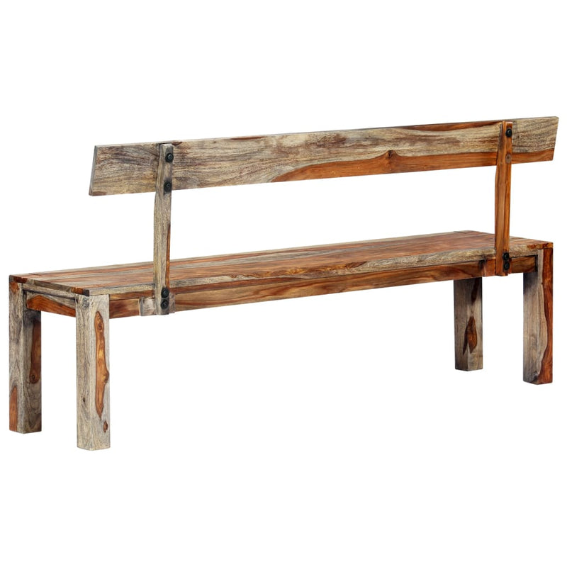 Dealsmate  Bench 160 cm Grey Solid Sheesham Wood