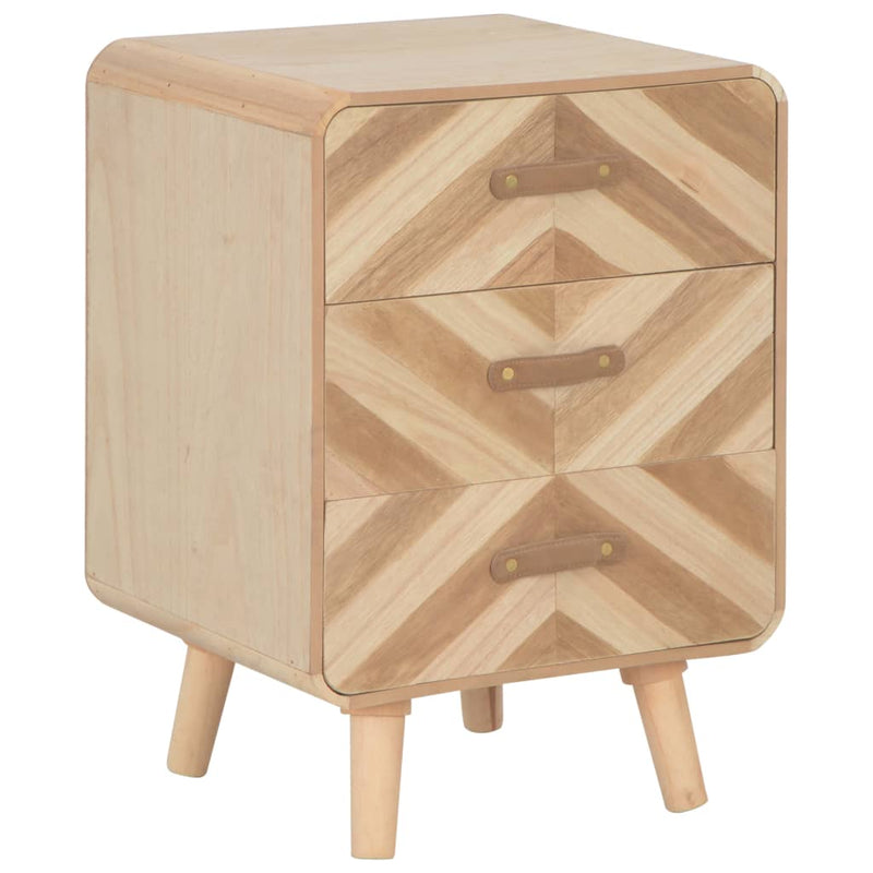 Dealsmate  Bedside Cabinet with 3 Drawers 40x35x56.5 cm Solid Wood