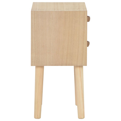 Dealsmate  Bedside Cabinet with 2 Drawers 30x25x49.5 cm Solid Pinewood