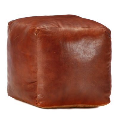 Dealsmate  Pouffe Tan 40x40x40 cm Genuine Goat Leather