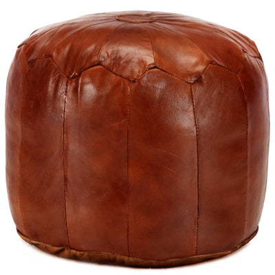 Dealsmate  Pouffe Tan 40x35 cm Genuine Goat Leather
