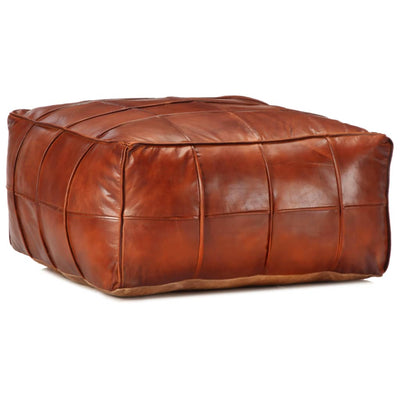 Dealsmate  Pouffe Tan 60x60x30 cm Genuine Goat Leather