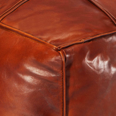 Dealsmate  Pouffe Tan 60x60x30 cm Genuine Goat Leather