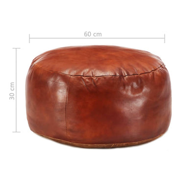 Dealsmate  Pouffe Tan 60x30 cm Genuine Goat Leather