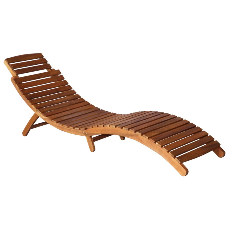 Dealsmate  3 Piece Outdoor Lounge Set Solid Acacia Wood Brown