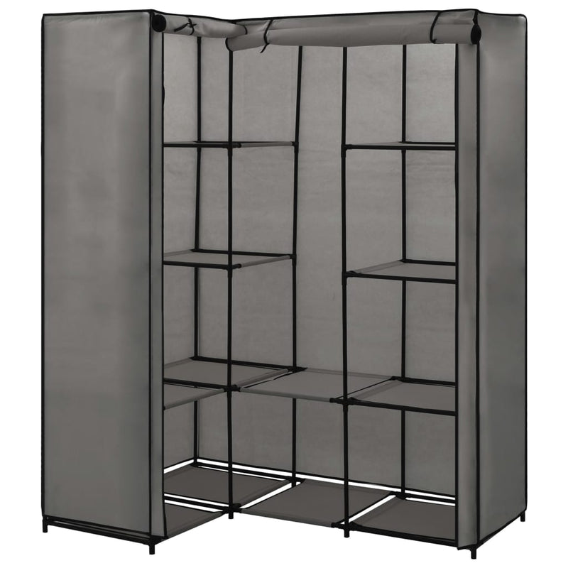Dealsmate  Corner Wardrobe Grey 130x87x169 cm