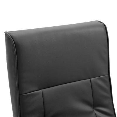 Dealsmate  Swivel TV Armchair Black Faux Leather