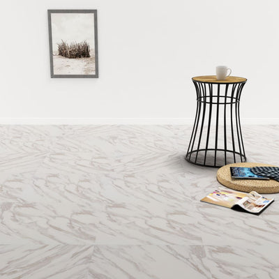 Dealsmate  Self-adhesive PVC Flooring Planks 5.11 m? White Marble