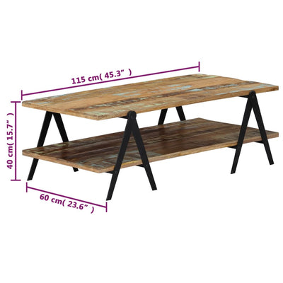 Dealsmate  Coffee Table 115x60x40 cm Solid Reclaimed Wood