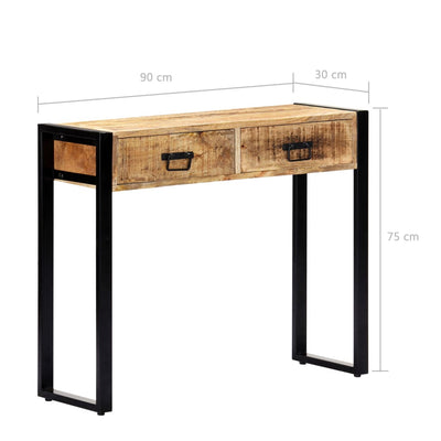 Dealsmate  Console Table 90x30x75 cm Solid Mango Wood