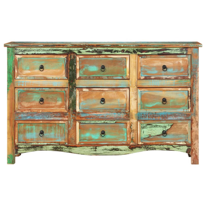 Dealsmate  Chest of Drawers 130x40x80 cm Solid Reclaimed Wood