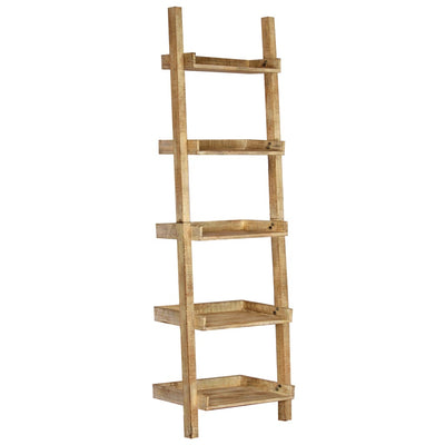 Dealsmate  Ladder Shelf Brown 75x37x205 cm Solid Mango Wood
