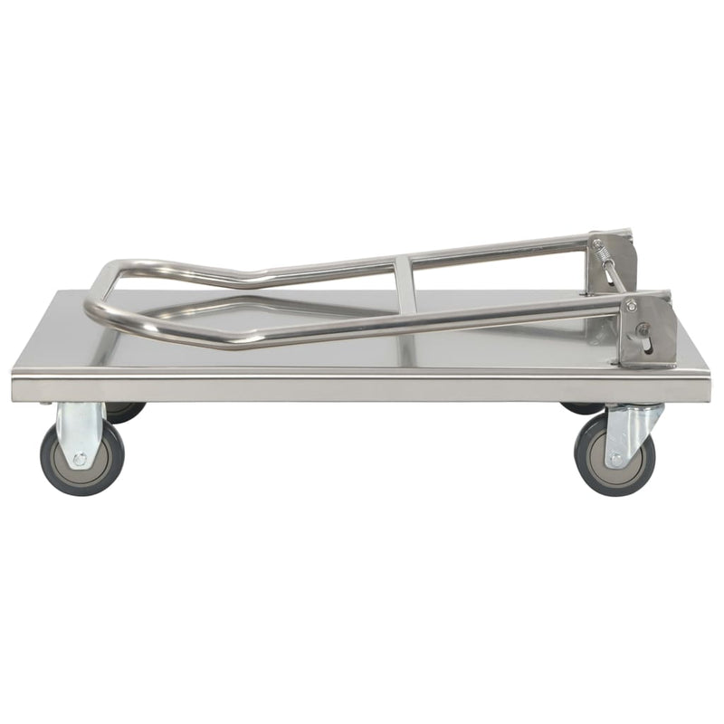 Dealsmate  Platform Wagon Silver 82x53x86 cm Stainless Steel