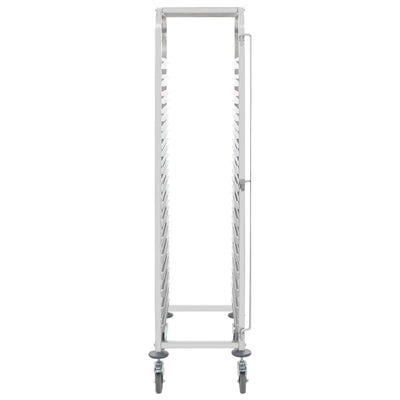 Dealsmate  Kitchen Trolley for 16 Trays 38x55x163 cm Stainless Steel