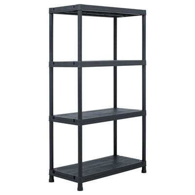 Dealsmate  Storage Shelf Racks 5 pcs Black 60x30x138 cm Plastic
