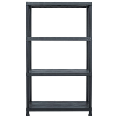 Dealsmate  Storage Shelf Racks 2 pcs Black 200 kg 80x40x138 cm Plastic