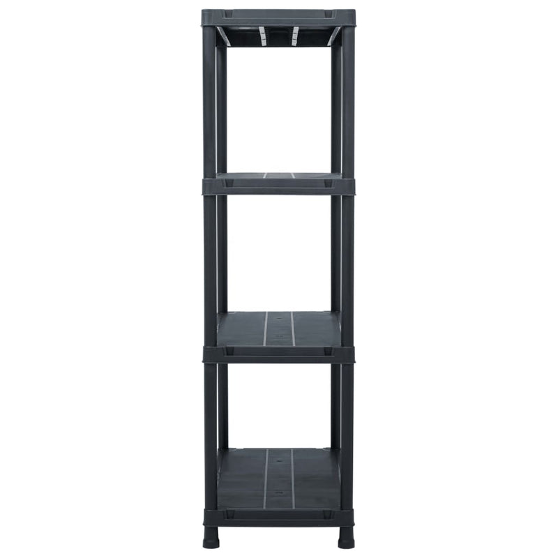Dealsmate  Storage Shelf Racks 2 pcs Black 200 kg 80x40x138 cm Plastic