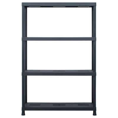 Dealsmate  Storage Shelf Racks 2 pcs Black 220 kg 90x40x138 cm Plastic