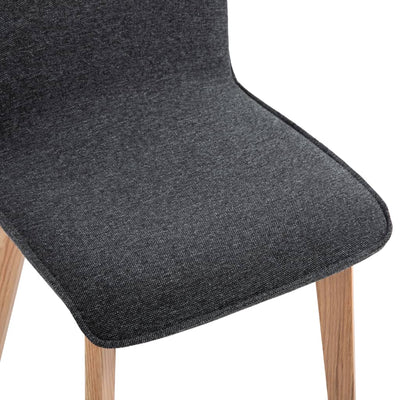 Dealsmate  Dining Chairs 2 pcs Grey Fabric