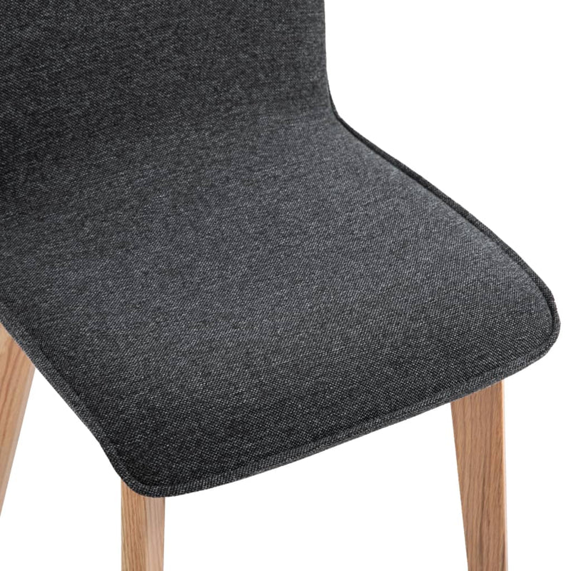 Dealsmate  Dining Chairs 4 pcs Grey Fabric