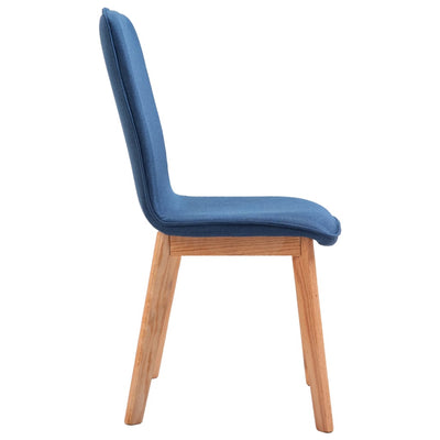 Dealsmate  Dining Chairs 2 pcs Blue Fabric