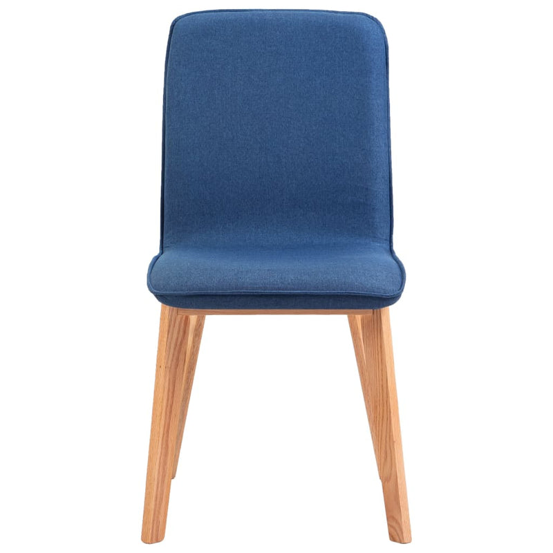 Dealsmate  Dining Chairs 4 pcs Blue Fabric