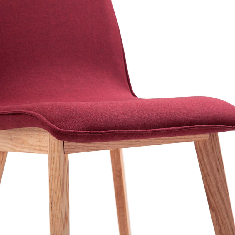 Dealsmate  Dining Chairs 2 pcs Red Fabric