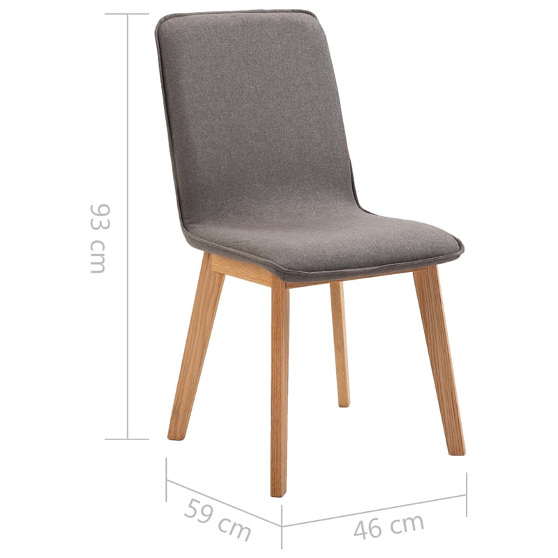 Dealsmate  Dining Chairs 4 pcs Taupe Fabric