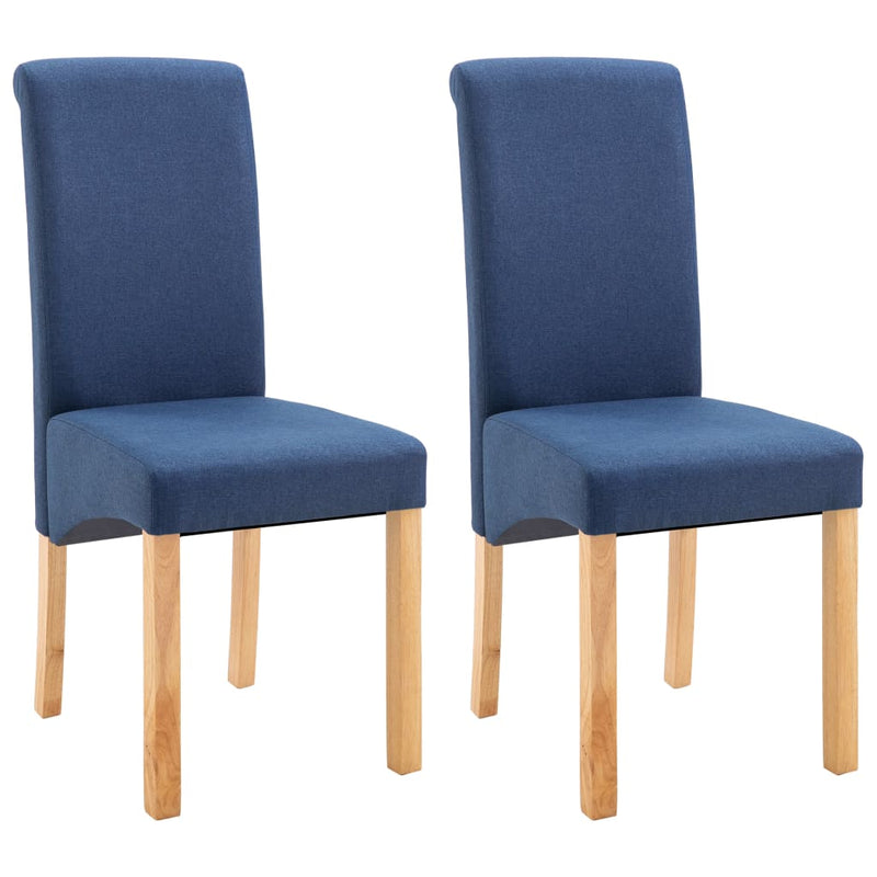 Dealsmate  Dining Chairs 2 pcs Blue Fabric