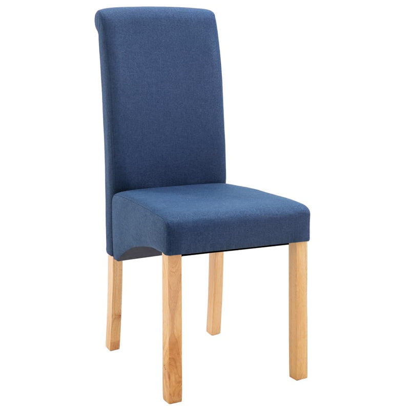 Dealsmate  Dining Chairs 2 pcs Blue Fabric