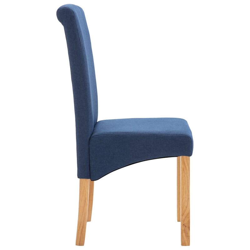 Dealsmate  Dining Chairs 2 pcs Blue Fabric
