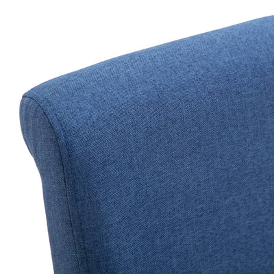 Dealsmate  Dining Chairs 2 pcs Blue Fabric