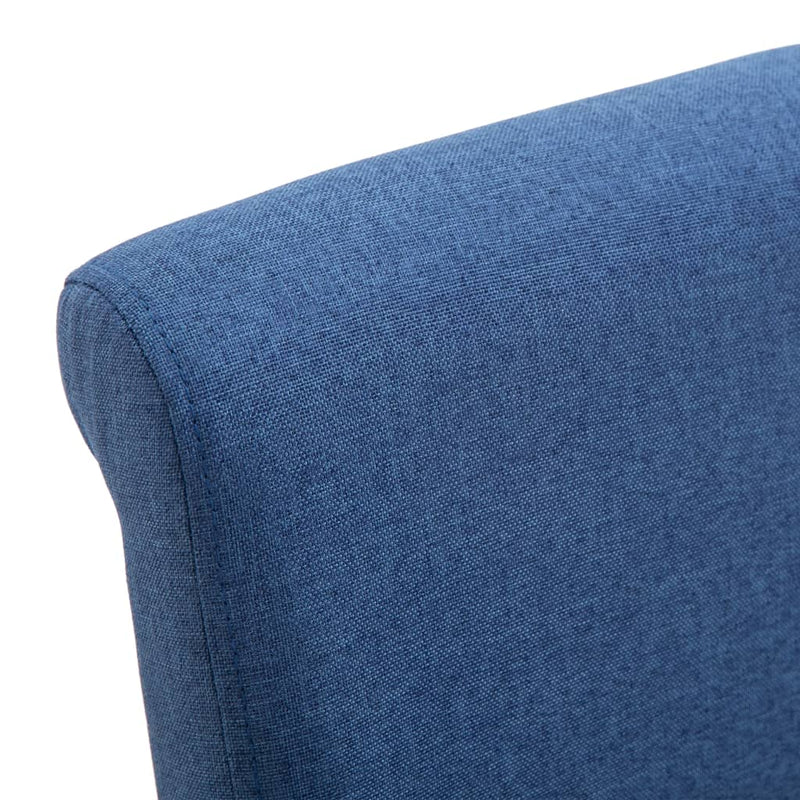 Dealsmate  Dining Chairs 2 pcs Blue Fabric