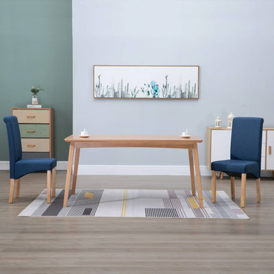 Dealsmate  Dining Chairs 2 pcs Blue Fabric