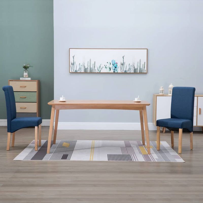 Dealsmate  Dining Chairs 2 pcs Blue Fabric
