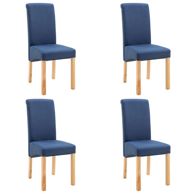 Dealsmate  Dining Chairs 4 pcs Blue Fabric
