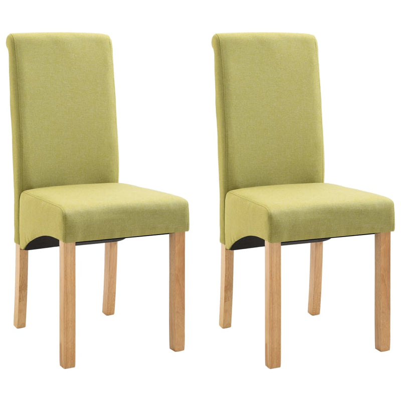 Dealsmate  Dining Chairs 2 pcs Green Fabric