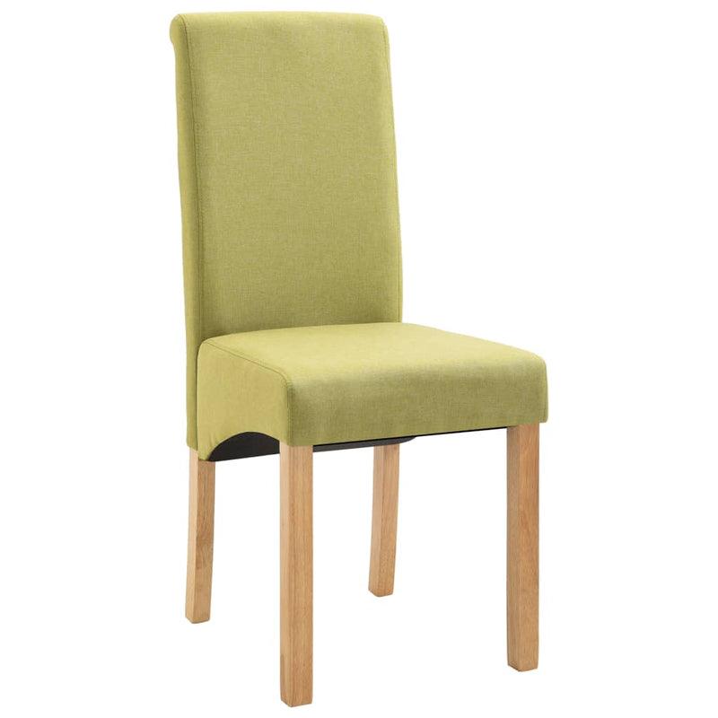 Dealsmate  Dining Chairs 2 pcs Green Fabric