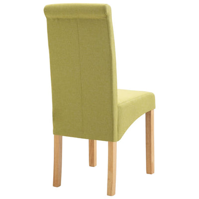 Dealsmate  Dining Chairs 2 pcs Green Fabric