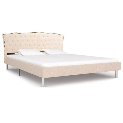 Dealsmate  Bed Frame Cream Fabric 183x203 cm King