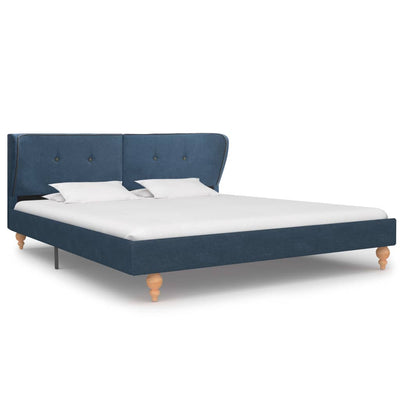 Dealsmate  Bed Frame Blue Fabric 183x203 cm  King